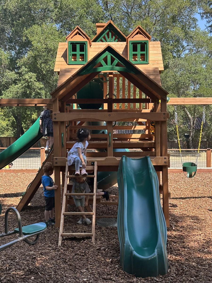 Children playing on the playground at Butterflies Academy