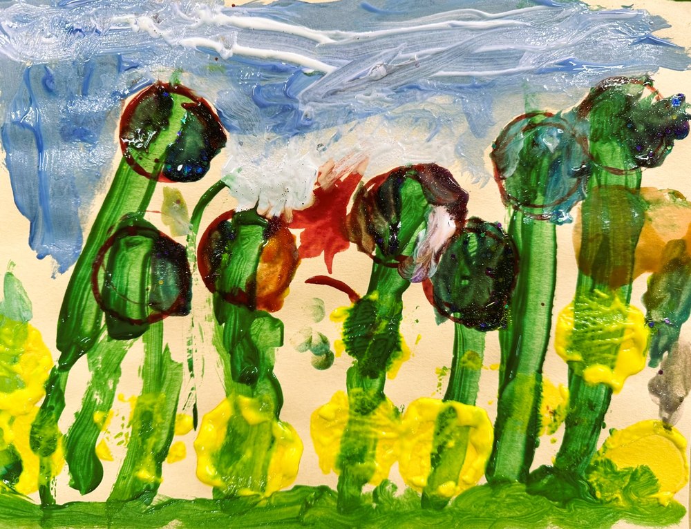Child's painting created at Butterflies Academy